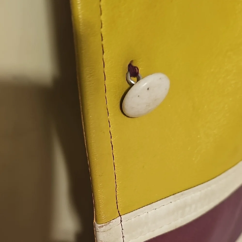 Your opportunity to own Something truely Vintage, 70's  Leather Shift Dress Vest - Picture 5 of 16